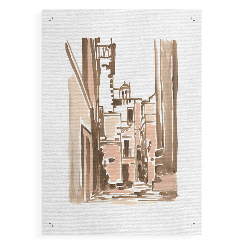 Blush Architecture Study II - Impression sur toile seulement - NON-CADRE, H 36 po x l 24 po