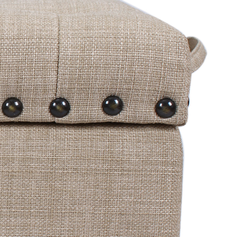 Mulloy Upholstered Ottoman, Light Brown