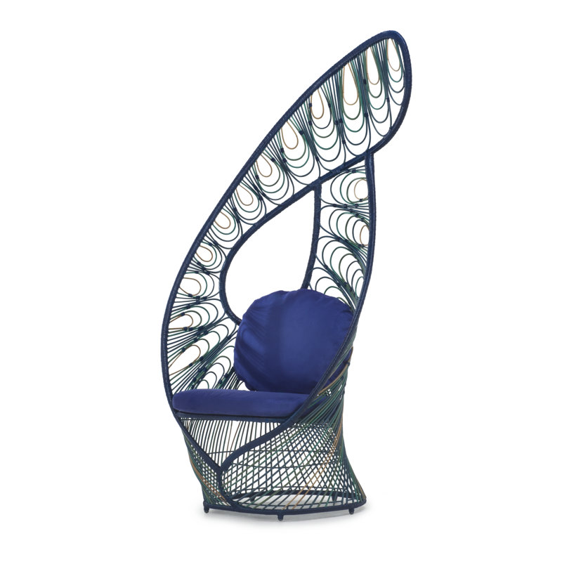 Peacock Chair, Bitwin Cobalt Blue, Teal
