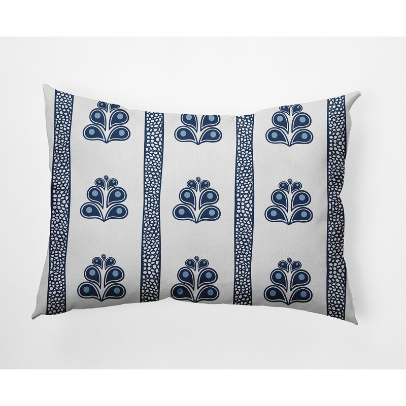 Housse de coussin rectangulaire d'extérieur Wacky, bleu