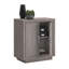 Armoire de rangement au design fonctionnel, finition gris moyen, armoire