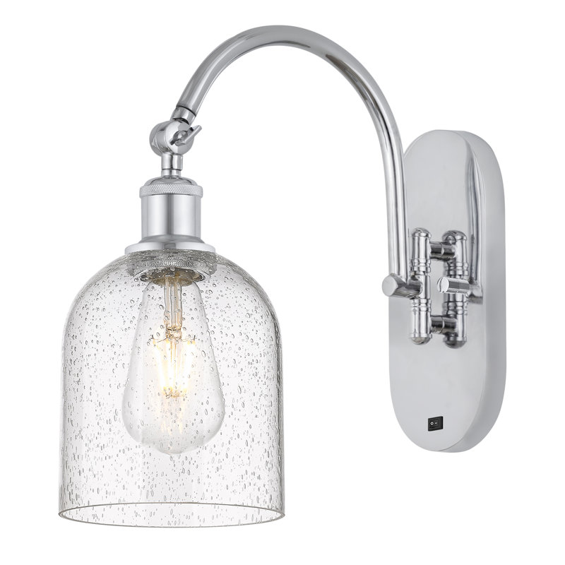 Odaniel Steel Armed Sconce, Seedy, Polished Chrome