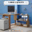 L Shaped Corner Computer Desk,360° Rotating Home Office Desk-500173554