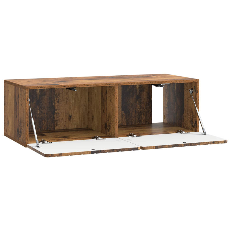 Unfinished TV Stand, Old Wood, 30cm H x 98cm L x 41cm W