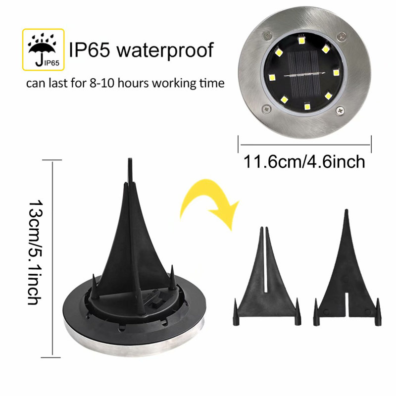 Black Solar Powered Integrated LED Well Light