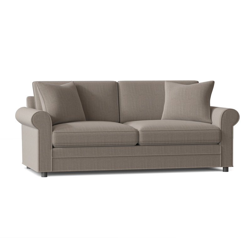 Edgeworth Upholstered 85'' Sofa, Stone Crypton Performance; 0884-83, 5" Innerspring Mattress