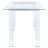 Roda Clear Glass Top Writing Desk