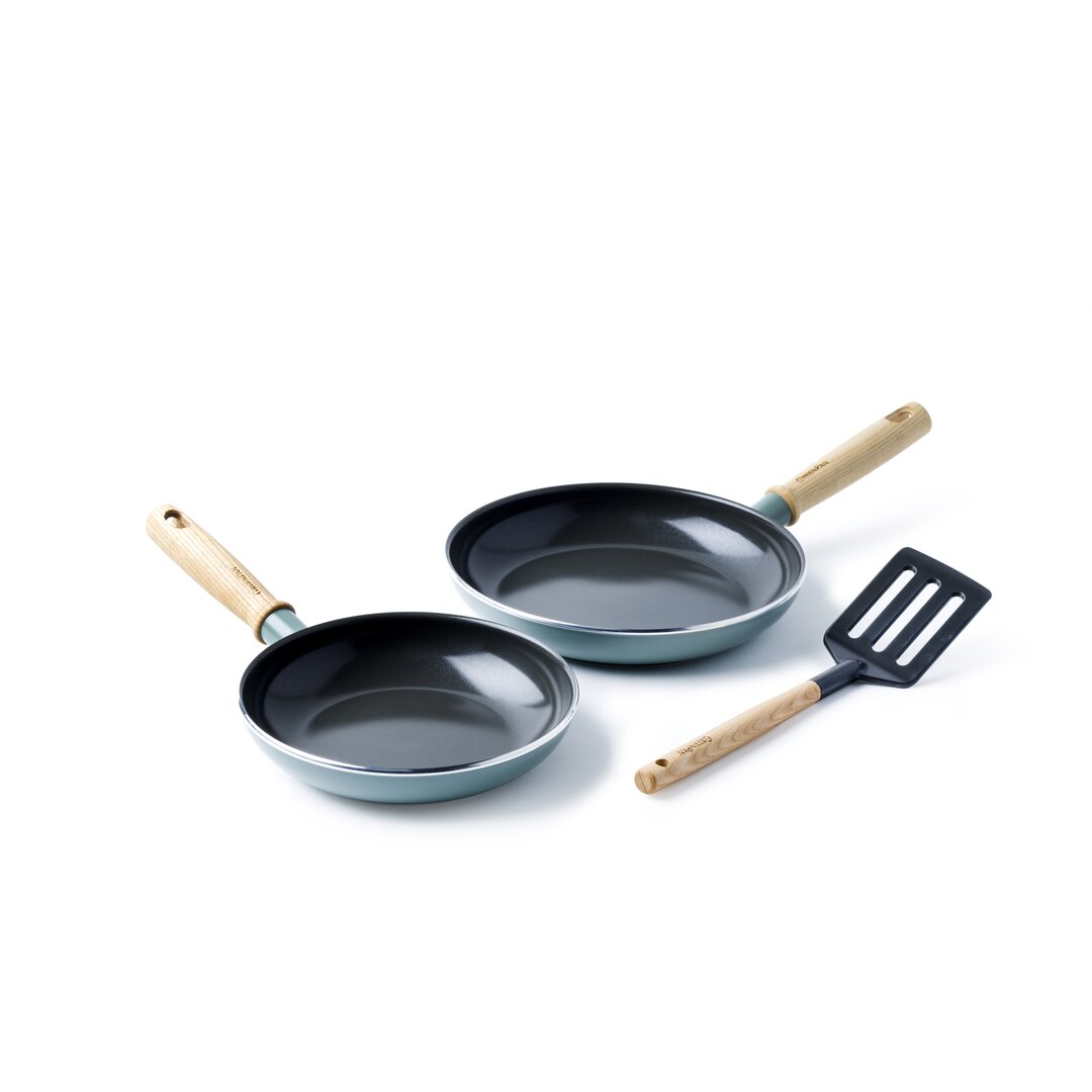 GreenPan Mayflower 3-Teiliges Bratpfannen Set mit keramischer Antihaftbeschichtung 20cm & 24cm