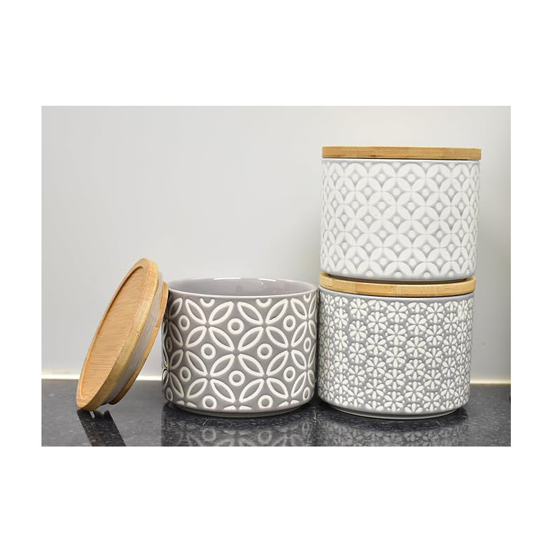 Bamboo Jar - Set of 3