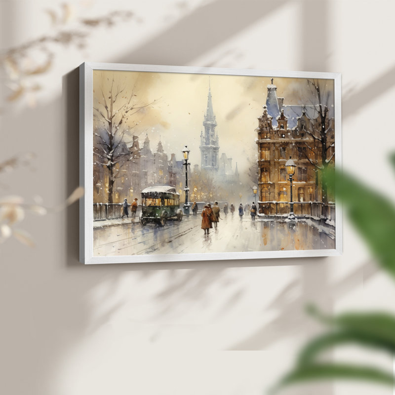 «Chirstmas Art» -ccccxx - reproduction encadrée, H 22 po x l 28 po, Blanc