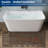 Tidal 59" Back to Wall Acrylic Bathtub Deep Soaking Tub with Overflow