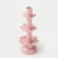 Porte-bougie effilé rose à la main-206862997