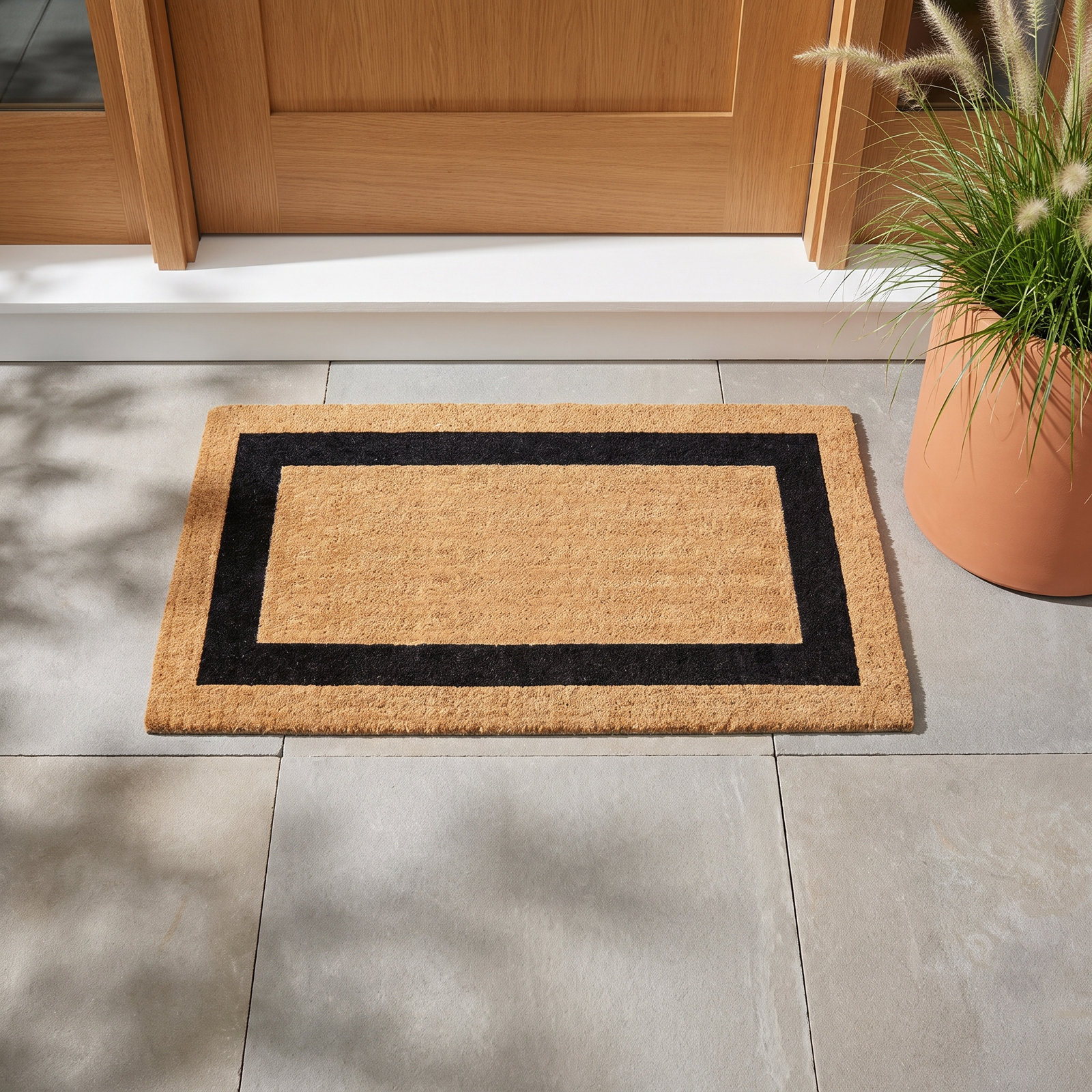Jewell Non-Slip Doormat, Black, 3' x 6'