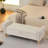 Upholstered Storage Bench With Rolled Arm