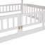 Lit superposé avec glissade, lit superposé double au-dessus de double avec clôture et échelle pour enfants en bas âge, adolescents, blanc-1980613491