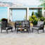 Ensemble de mobilier d'extérieur 4 pièces 4 pièces-460082168-460082175