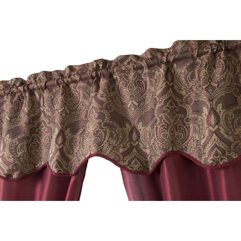 Knute Semi Sheer Sliding Panel Pair, Burgundy