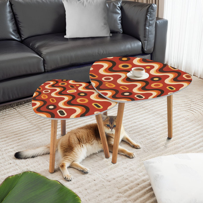 Ensemble de 2 tables basses gigognes Triangle