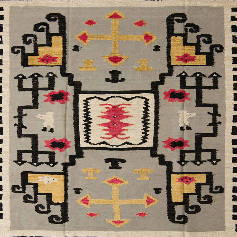 Tapis abstrait et moderne 5131, Carré 5 pi