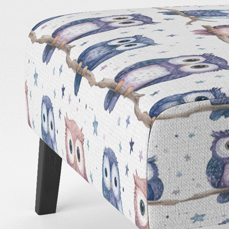 Fauteuil de chambre pour enfant Hiboux pastel, Pantoufle sans accoudoirs