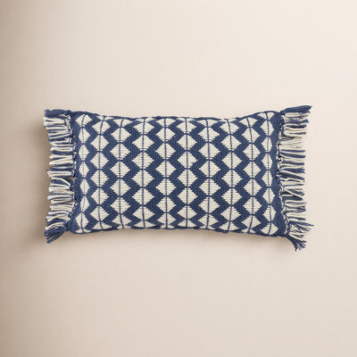 Senda Fringed Outdoor Throw Pillow