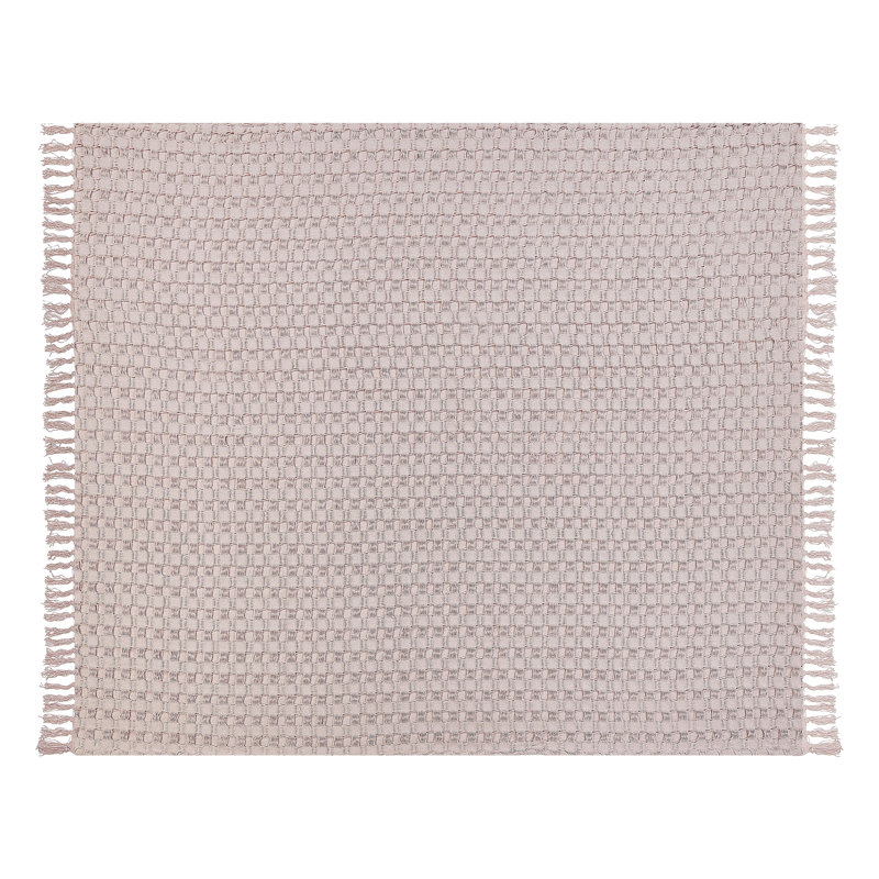 BERE Cotton No Pattern Bedspread, Pink