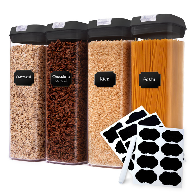 Ensemble de 4 contenants alimentaires, Noir