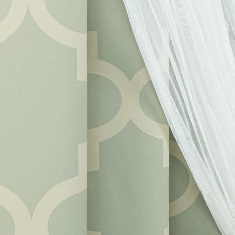 Toniana Room Darkening Curtain, Sage, 52" W x 84" L