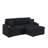 80" Loveseats Sofa With Ottoman-772832365