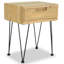 Lou 40cm W Solid Wood Bedside Table