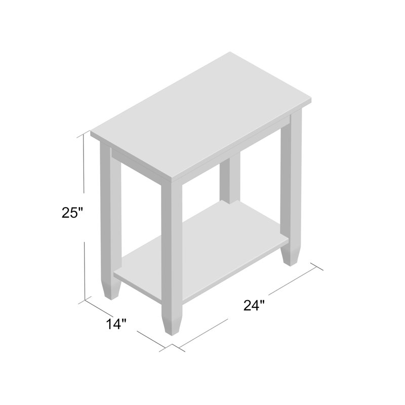 Nerseh Solid Wood End Table
