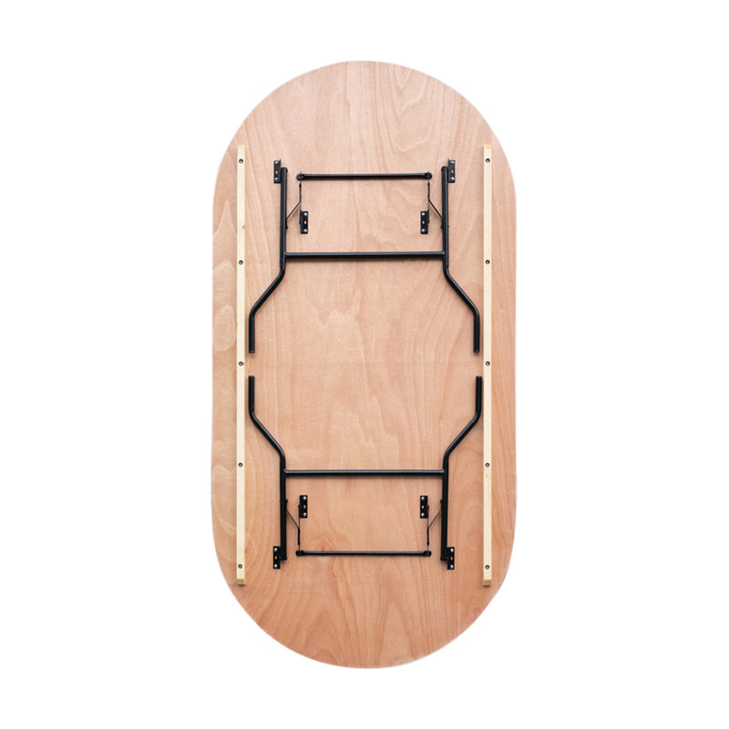 Oval Metal Base Dining Table
