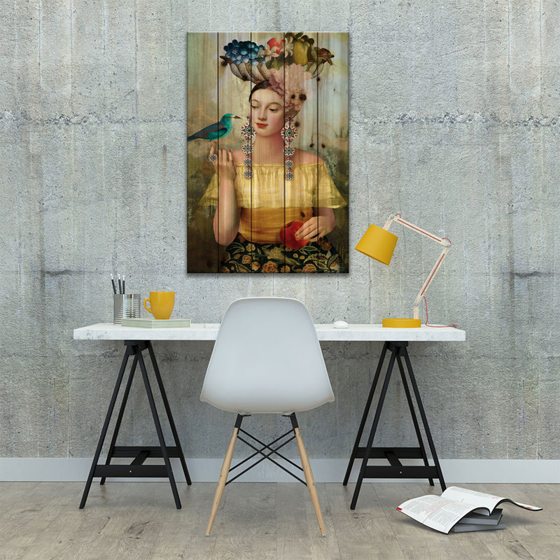 Neuf des pentacles, L 18 po x H 26 po
