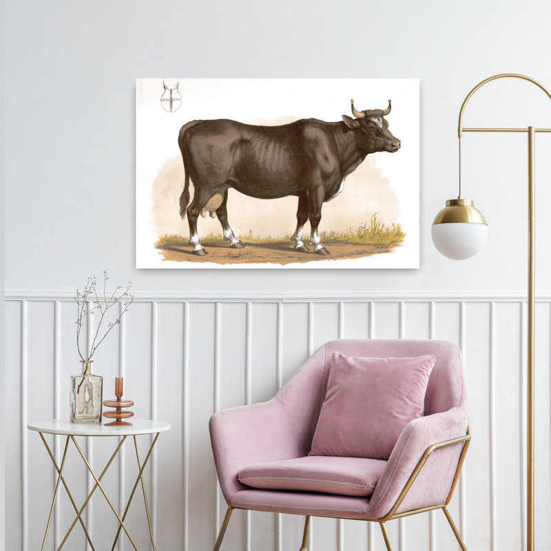 Clarabelle, art contemporain de la vache, H 24 po x l 36 po