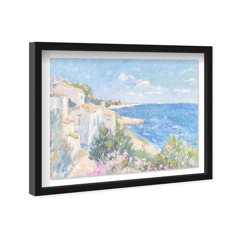 Henri Matisse Interpreted Town III Shadowbox Nautical & Beach Print by Oliver Gal, Black Frame, 20 x 16, 21.5"H x 25.5"W