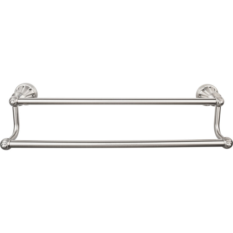 Hudson Bath Double 26 1/4" Wall Mounted  Towel Bar, Brushed Satin Nickel