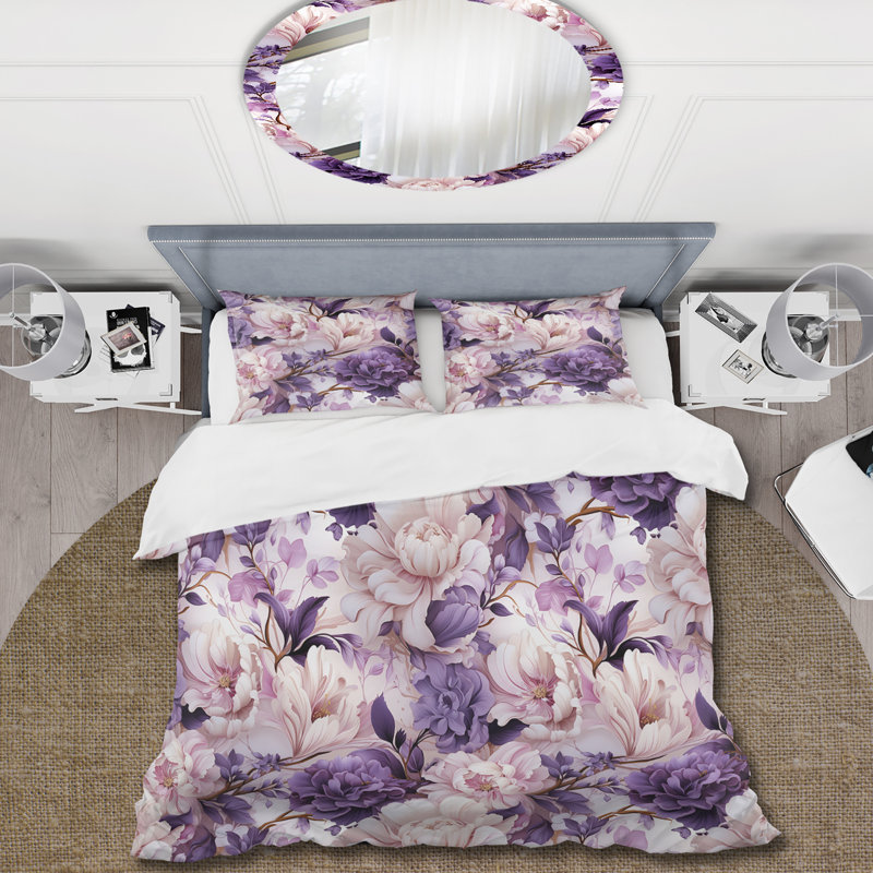 Ensemble de housse de couette Ethereal Rococo Flourish Victorian, Housse de couette pour très grand lit et 2 très