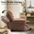 42'' Vintage Oversize Vegan Leather Rivet Power Reclining Chair with Remote Control-1394818316