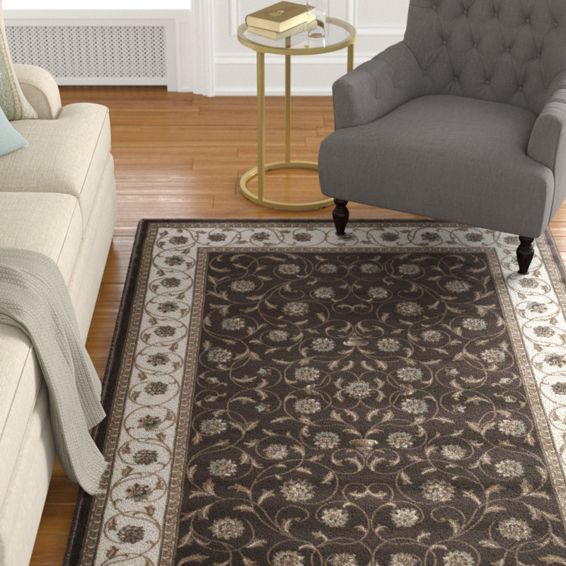 Tapis brun / ivoire Pisa, Rectangle 5 pi 3 po x 7 pi 3 po