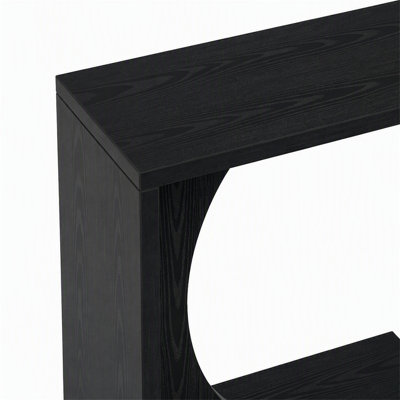 C-Shaped End Table, Wood Side Table Nightstand