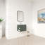 Ensemble de meuble-lavabo mural simple 24 po Aurilla avec comptoir en céramique blanc vert forêt et tablette de gauche Aurilla-1836302048