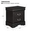Table de chevet 2 tiroirs 23,5 po Traditional-1146550431