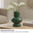 Arlo 8" Reactive Glaze Double Bulb Green Ceramic Vase-128904565-128904567