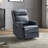 Elimelec Genuine Leather Manual Swivel Recliner-1899410573