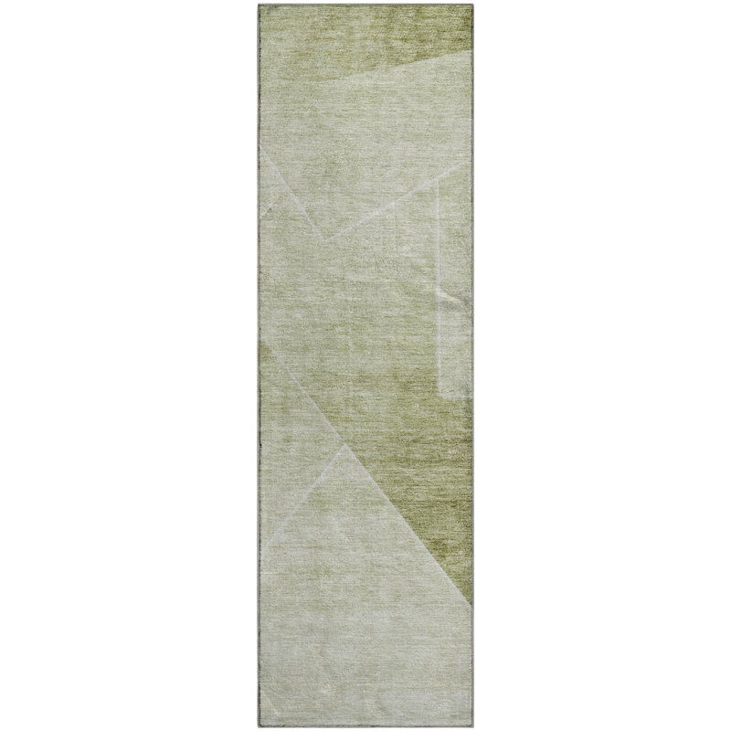 Tapis sauge de qualité supérieure Prisco, Tapis de couloir 2 pi 3 po x 7 pi 6 po