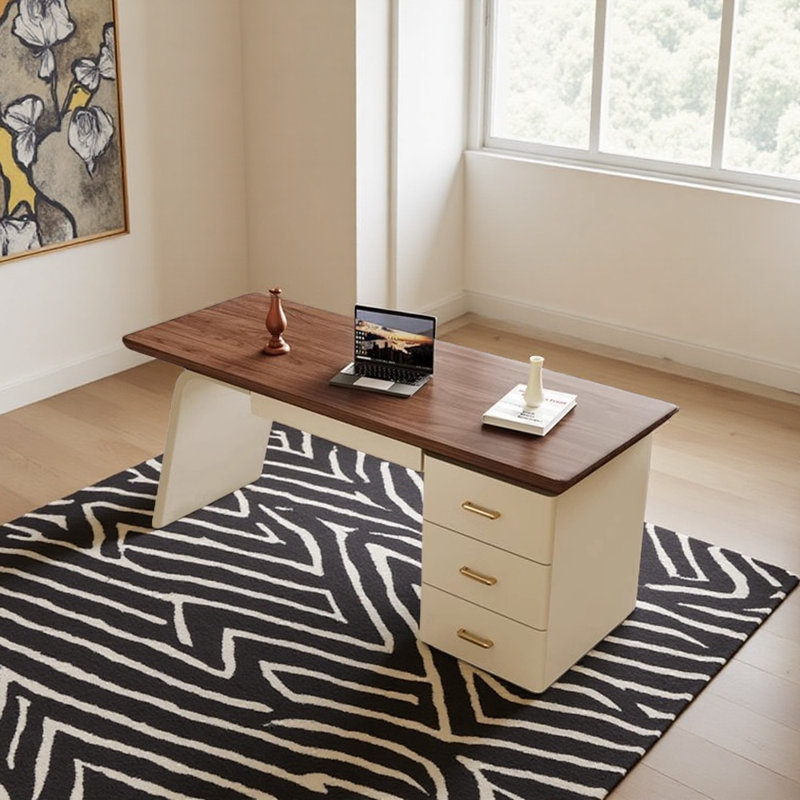 Bureau moderne de style minimaliste, H 29,92 po x l 62,99 po x P 27,56 po