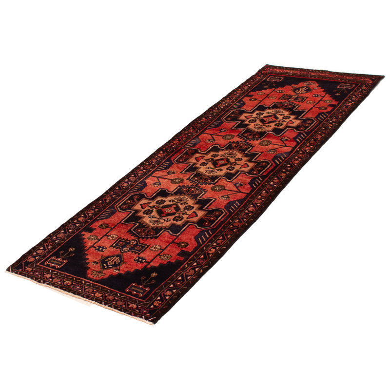 One of kind Hand-Knotted Anadol Copper Rug 3'5" x 9'10"