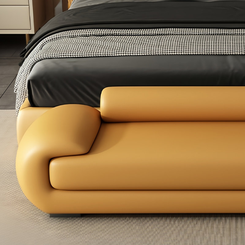 Banc luxueux de bout de lit pour la chambre à coucher, Orange