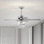 Ventilateur de plafond 52 po à 52 pales en cristal avec télécommande et ensemble d'éclairage Zyanya