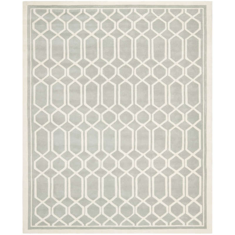 Swallow Hand Tufted Wool Geometric Rug, Rectangle 3' x 5'